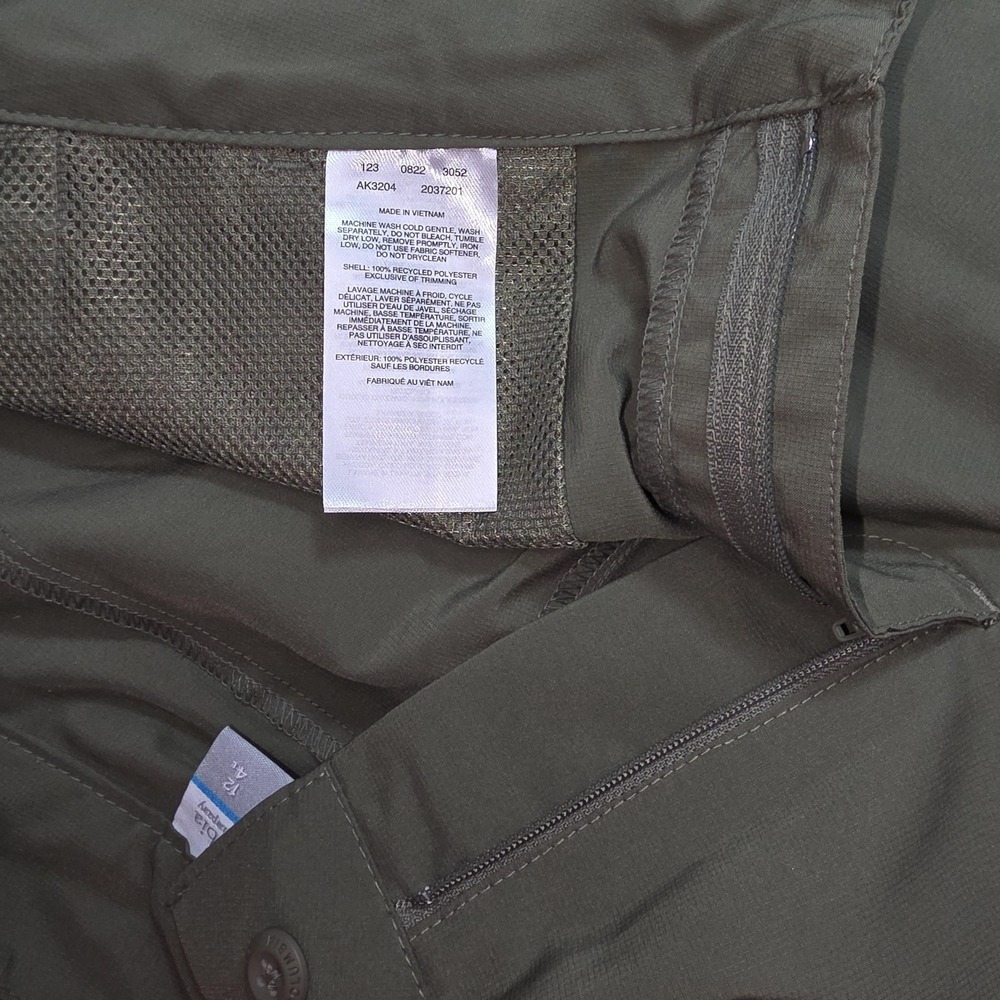 New Columbia Silver Ridge Utility Shorts Women 12 Green Cuffed Hiking 4 Inseam - Picture 8 of 10